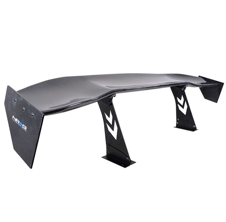 NRG Carbon Fibre Adjustable Wing - 69" w/Arrow Pedestals, Large End Plates