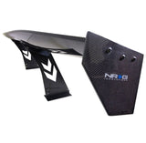 NRG Carbon Fibre Adjustable Wing - 69" w/Arrow Pedestals, Large End Plates