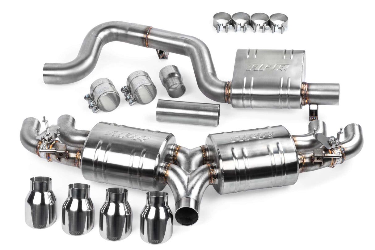 APR 3" Cat Back Exhaust System Valved - VW Golf R Mk7 CBK0021 | Pro Speed Racing