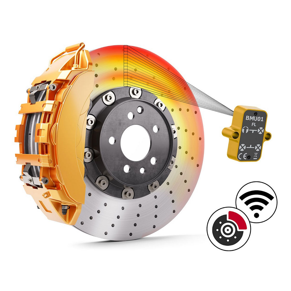 CANchecked BMU01 Wireless CAN Bus Brake Temp Sensor Kit - Single