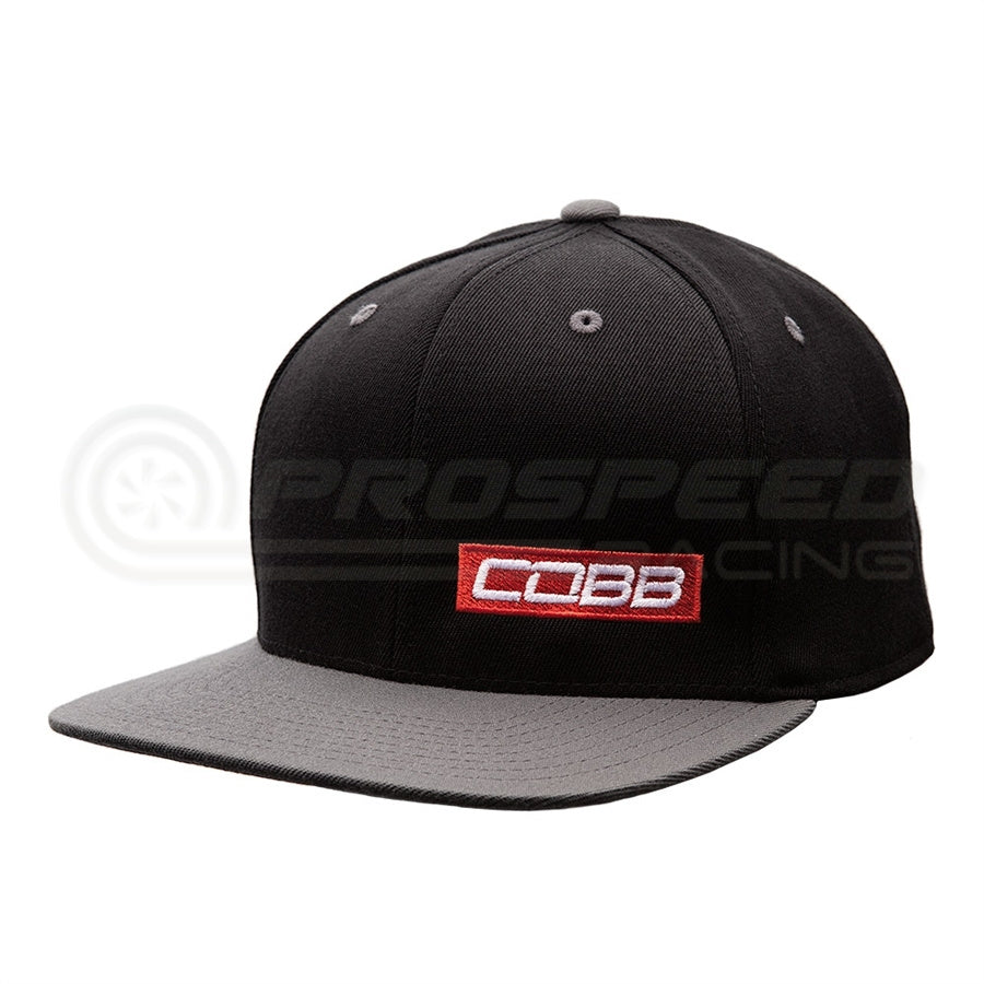 Cobb Tuning Black-Gray Snapback Cap  CO-Cap-Red-Bar