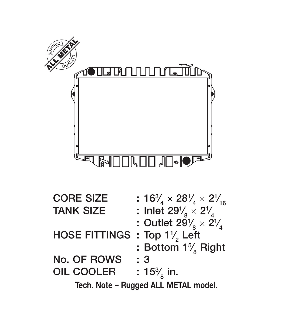 CSF Racing 3-Row Copper Core Radiator