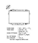 CSF Racing 3-Row Copper Core Radiator