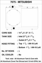 CSF Racing 1-Row 31mm Ultra High Performance Aluminium Radiator w/12" Fan & Shroud