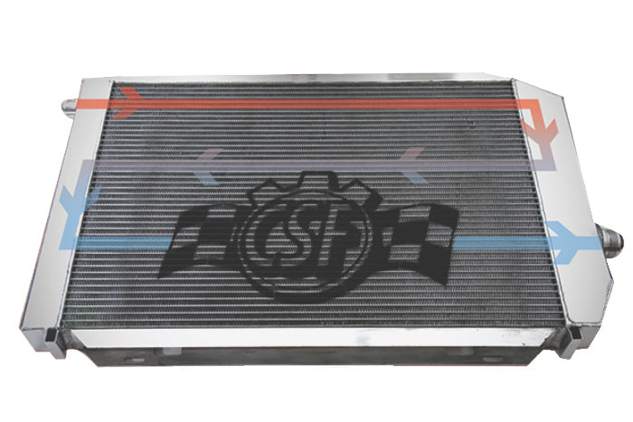 CSF Racing Triple Pass Aluminium Radiator - Universal Dual Core w/ AN Fittings