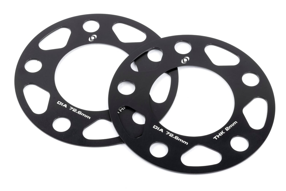 Dinan Slip On Wheel Spacers Pair 2mm (5x120 PCD/72.6mm CB) D210-2032 | Pro Speed Racing