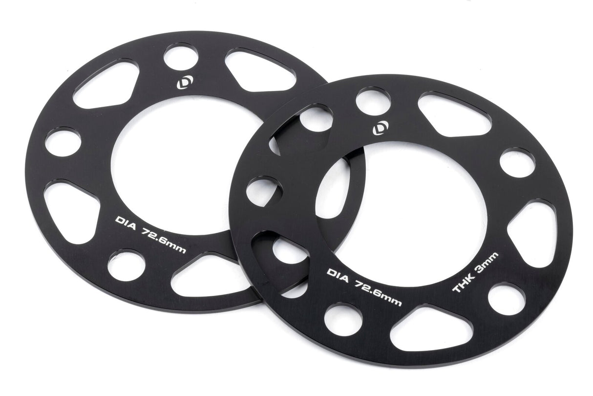 Dinan Slip On Wheel Spacers Pair 3mm (5x120 PCD/72.6mm CB) D210-2033 | Pro Speed Racing