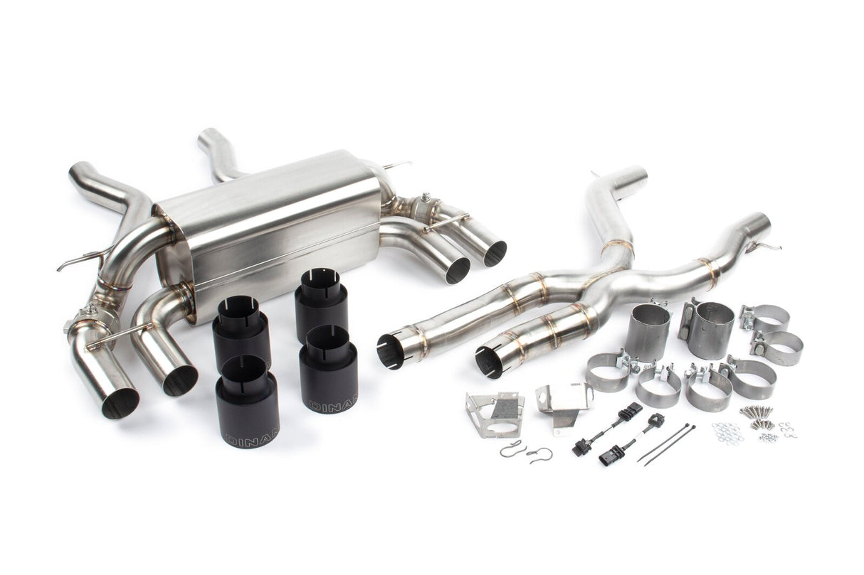 Dinan Free Flow Axle-Back Exhaust & X-Pipe Black Tips D660-0082-BLK | Pro Speed Racing
