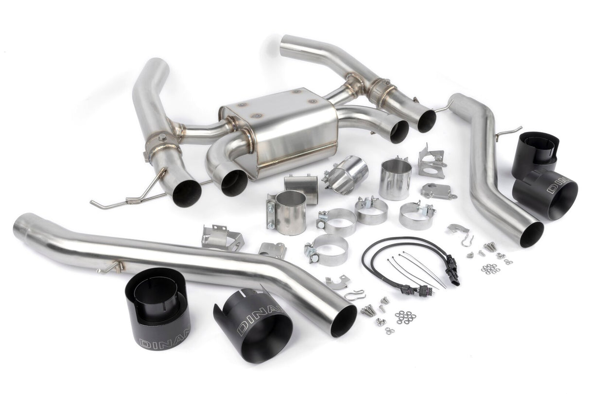 Dinan Valved Axle Back Exhaust Black Tips
