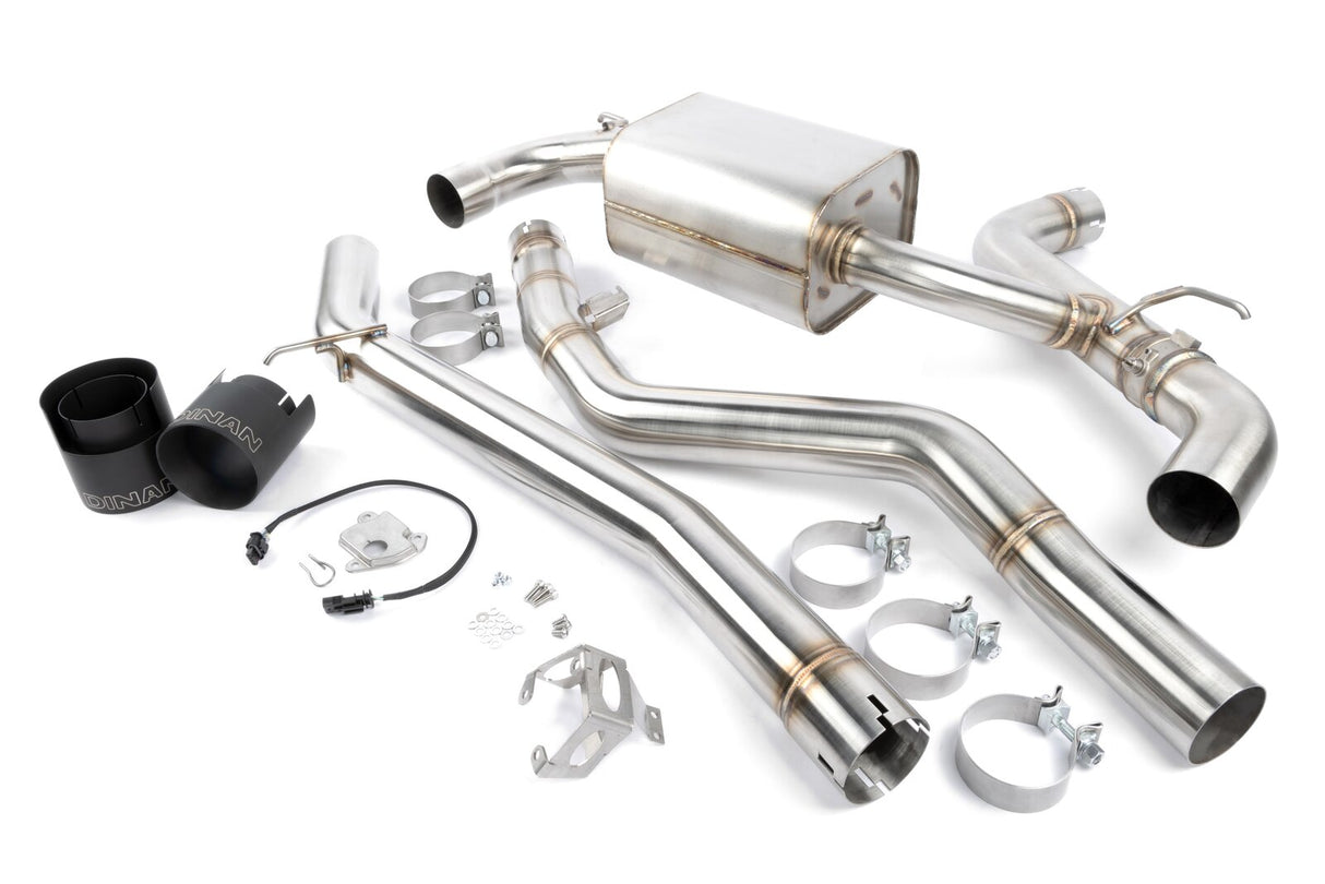Dinan Valved Cat Back Exhaust Black Tips D660-0096-BLK | Pro Speed Racing