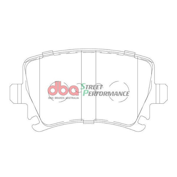 DBA SS Street Series OE Replacement Rear Brake Pads - VW Golf Mk5, 6 Inc GTI, R/Passat B6, B7/Tiguan Mk1/Audi A3, S3 8P/TT 8J