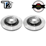 DBA T2 Series Slotted Front Rotors PAIR - Holden Commodore SS-V Redline VE/VF Brembo DBA2604S