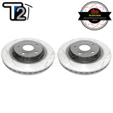 DBA T2 Series Slotted Front Rotors PAIR - Toyota Camry 06-17/RAV4 05-19/Lexus ES300h/ES350 DBA2709S