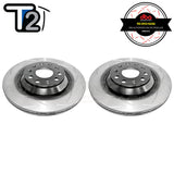 DBA T2 Street Series Slotted Rear Rotors - VW Golf GTI/R Mk5/6/7/Passat/Scirocco/Audi A3/S3/RS3/TT