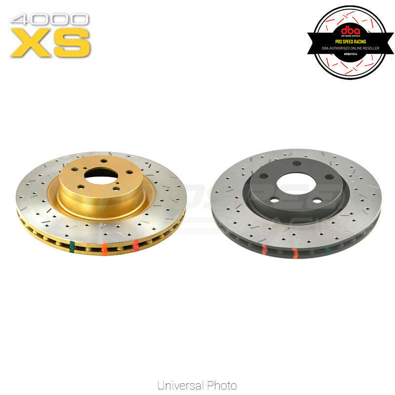 DBA 4000XS Series Drilled/Slotted Gold Rotors PAIR - Commodore VE/VF V6 06-ON (Rear) DBA42027XS