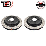 DBA T3 4000 Series Slotted Rear Rotors PAIR - Ford Falcon BA, BF, FG, FGX XR6/XR8 Inc FPV DBA42108S