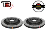 DBA T3 4000XD Drilled/Dimpled Rear Rotors PAIR - Ford Mustang GT/Ecoboost FM/FM 15-19 DBA42165XD