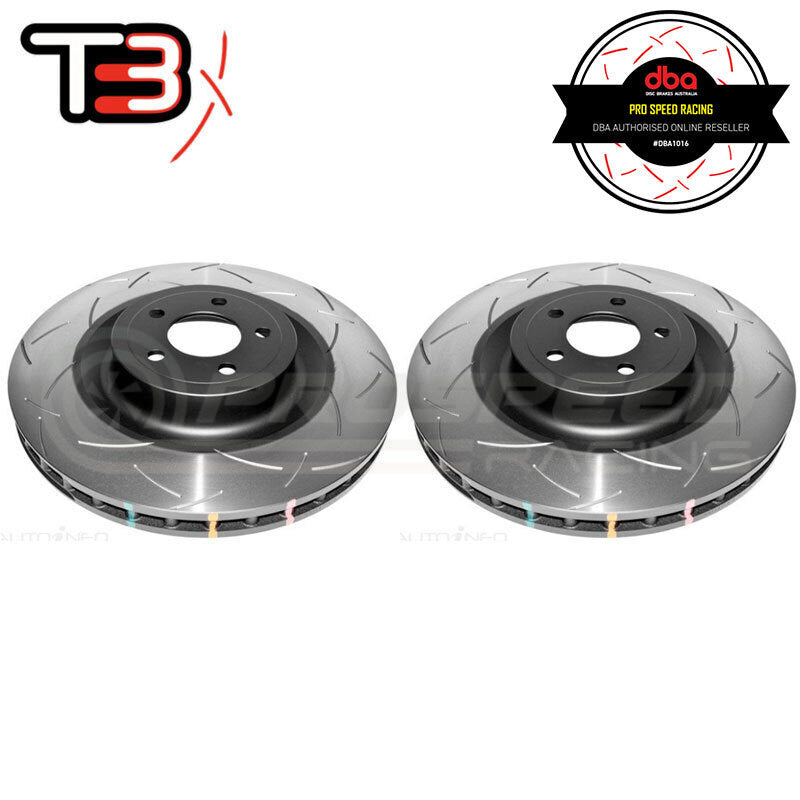 DBA T3 4000 Series Slotted Front Rotors - Ford Mustang GT FM/FN 15-19 (6 Piston Brembo) DBA42166S