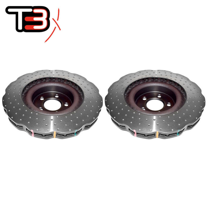 DBA T3 4000XD Wave Drilled/Dimpled Rotors PAIR