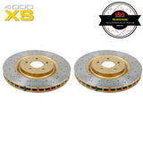 DBA HD 4000XS Series Slotted/Cross Drilled Front Rotors PAIR - Mitsubishi Evo X (Brembo) DBA42224XS 