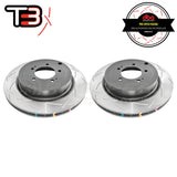 DBA T3 4000 Series Slotted Rear Rotors PAIR - Mitsubishi Evo X (Brembo) DBA42225S | Pro Speed Racing