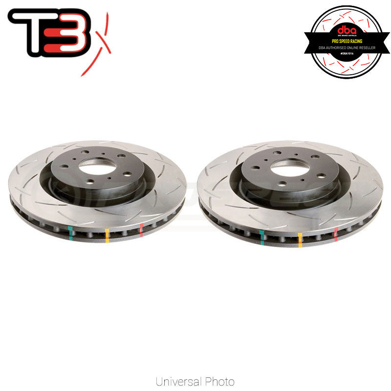 DBA T3 4000 Series Slotted Front Rotors PAIR - BMW F20/F22/F23/F30/F31/F34/F32/F33/F36 DBA42286S