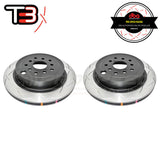 DBA T3 4000 Series Slotted Rear Rotors PAIR - Subaru STI 08-17/BRZ tS 17-19/Toyota 86 GTS Brembo 