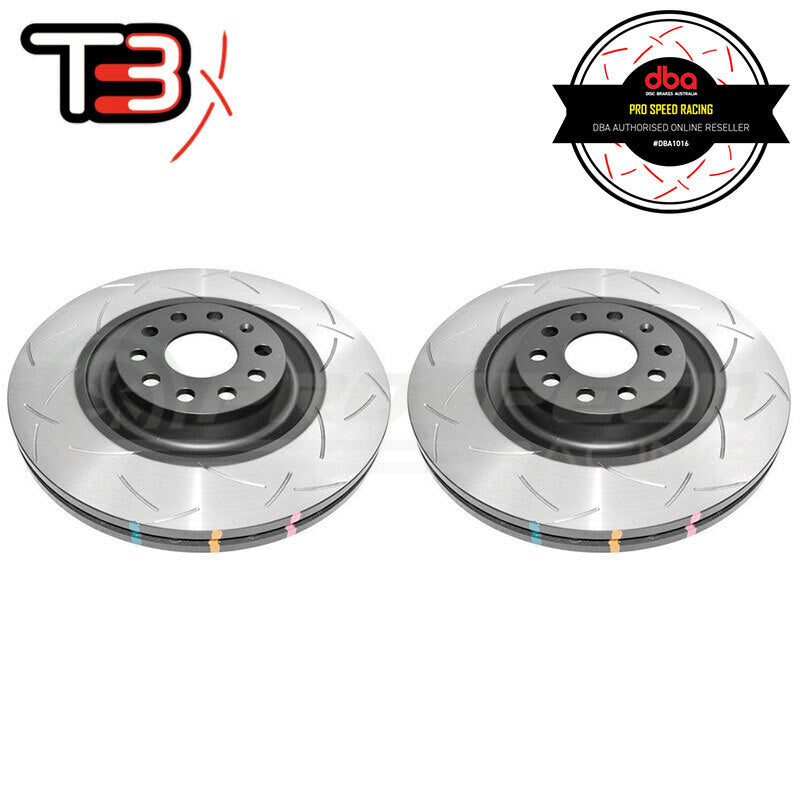 DBA T3 4000 Series Slotted Front Rotors PAIR - VW Golf Mk5/Mk6/Passat B6/B7/Scirocco/Audi A3 8P/S3