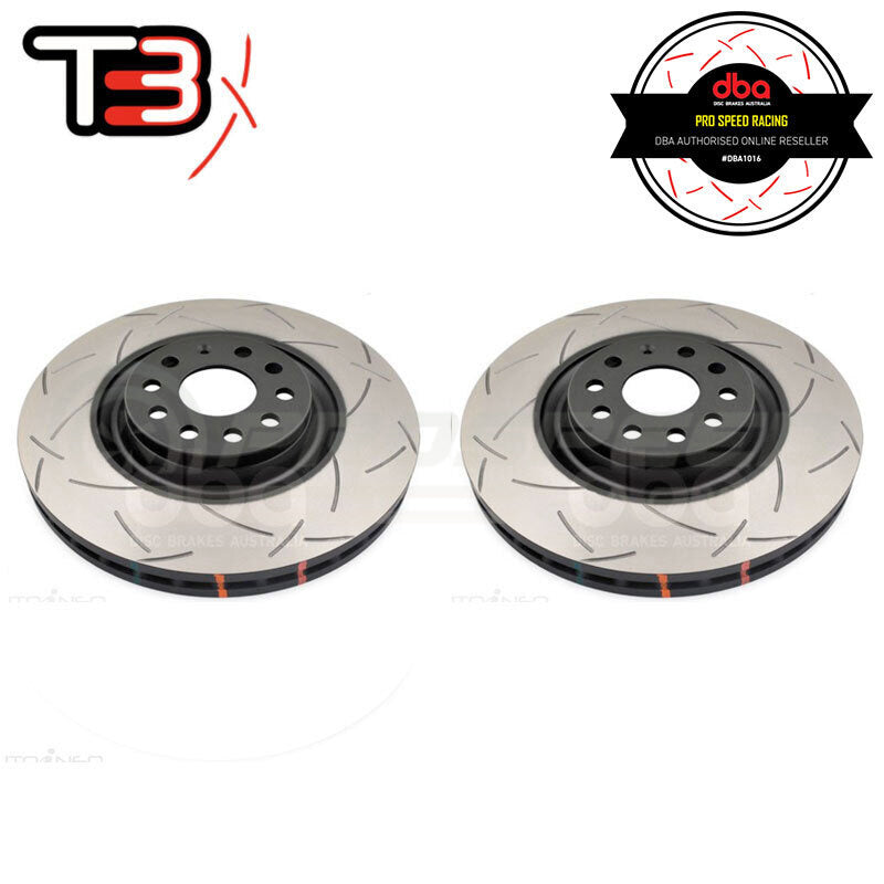 DBA T3 4000 Series Slotted Front Rotors - VW Golf GTI/R Mk7/Passat/Audi A3 8V/S3 8V/TT DBA42830