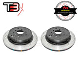 DBA T3 4000 Series Slotted Rear Rotors PAIR - Subaru STI VAB 18-19 (Yellow Brembo) DBA43051S-10 