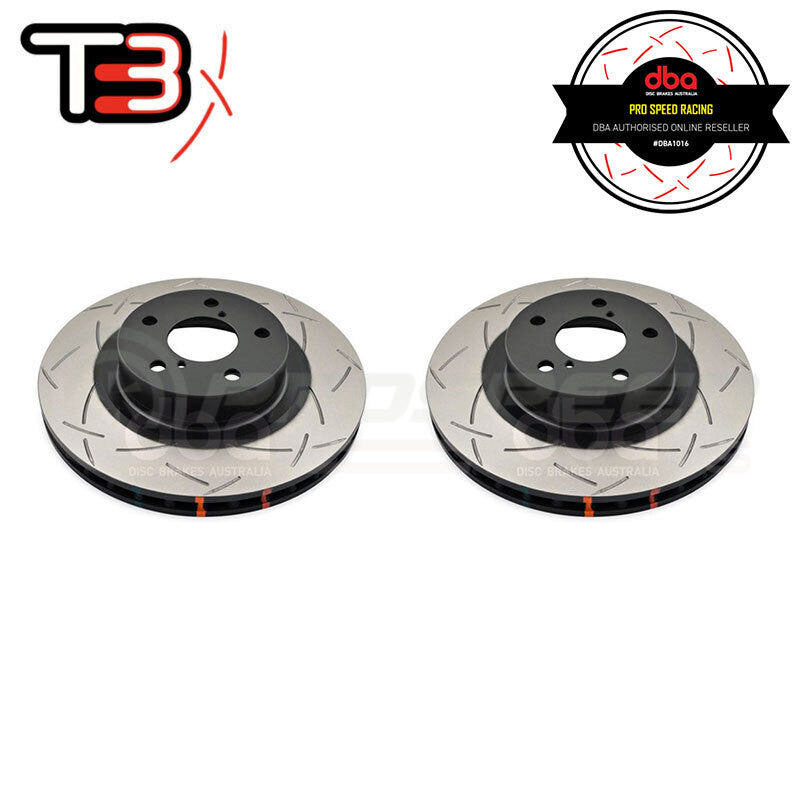 DBA T3 4000 Series Slotted Front Rotors PAIR - WRX/STI 94-98/WRX 08/Forester SF/Impreza/Toyota 86 GT