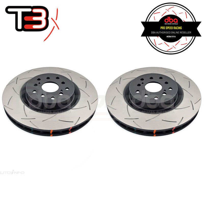 DBA T3 4000 Series Slotted Front Rotors PAIR STI 01-17/Liberty STI 07-09/BRZ tS 17-19/Toyota 86 GTS