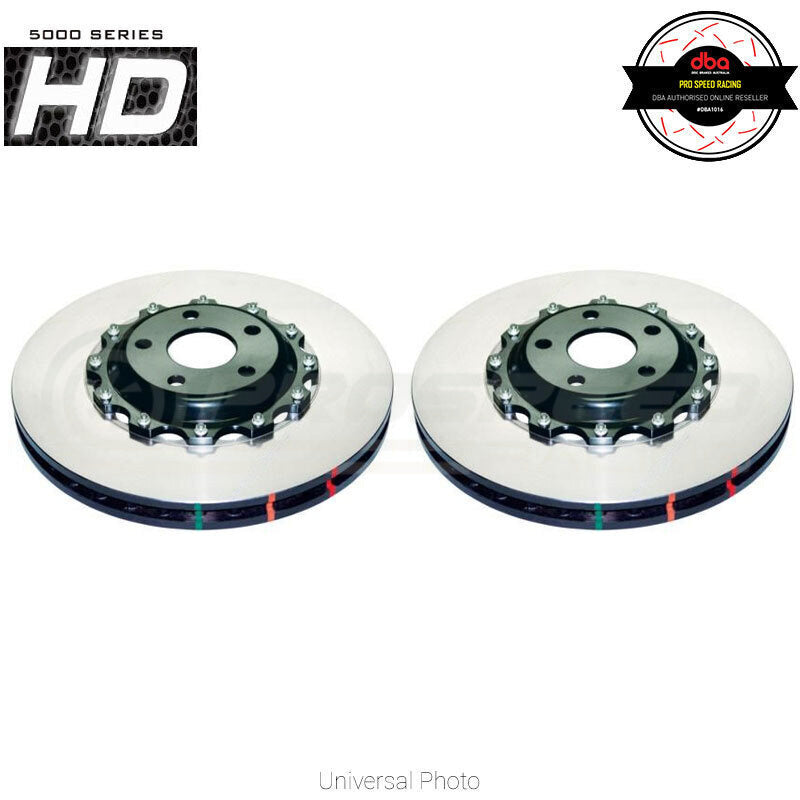 DBA 5000 HD Series 2-piece Rotors PAIR Black Hat - Subaru WRX US SPEC (Front) DBA5010BLK
