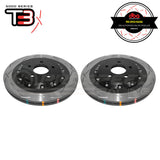 DBA T3 5000 2-Piece Slotted Rear Rotors PAIR - Ford Mustang GT/Ecoboost FM/FM 15-19 DBA52165BLKS
