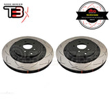 DBA T3 5000 Series 2-Piece Slotted Rear Rotors PAIR - Nissan GT-R R35 (Brembo) DBA52321BLKS | PSR
