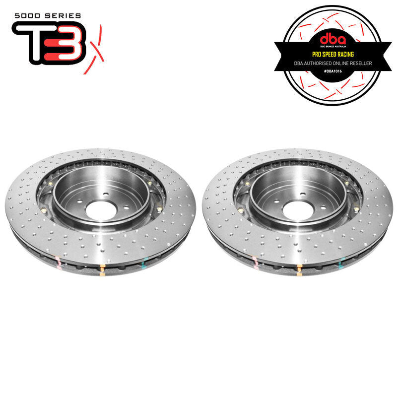 DBA T3 5000 2-Piece Drilled/Dimpled Rotors PAIR