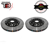 DBA T3 5000 Series 2-Piece Slotted Front Rotors PAIR  Golf GTI/R/Passat/Audi A3/S3/TT DBA52830BLKS