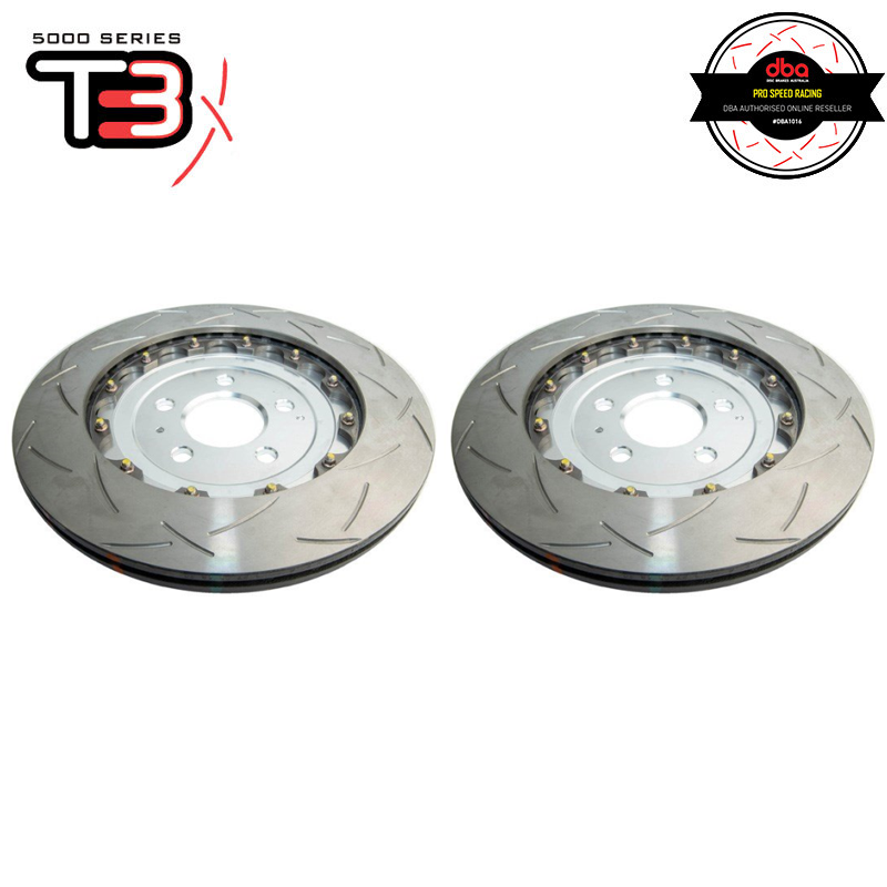 DBA T3 5000 Silver 2-Piece Slotted Rotors PAIR