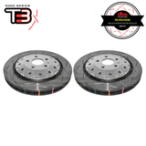 DBA T3 5000 Silver Series 2-Piece Slotted Front Rotors PAIR - Audi RS3 8V 15-17 DBA52844SLVS | PSR