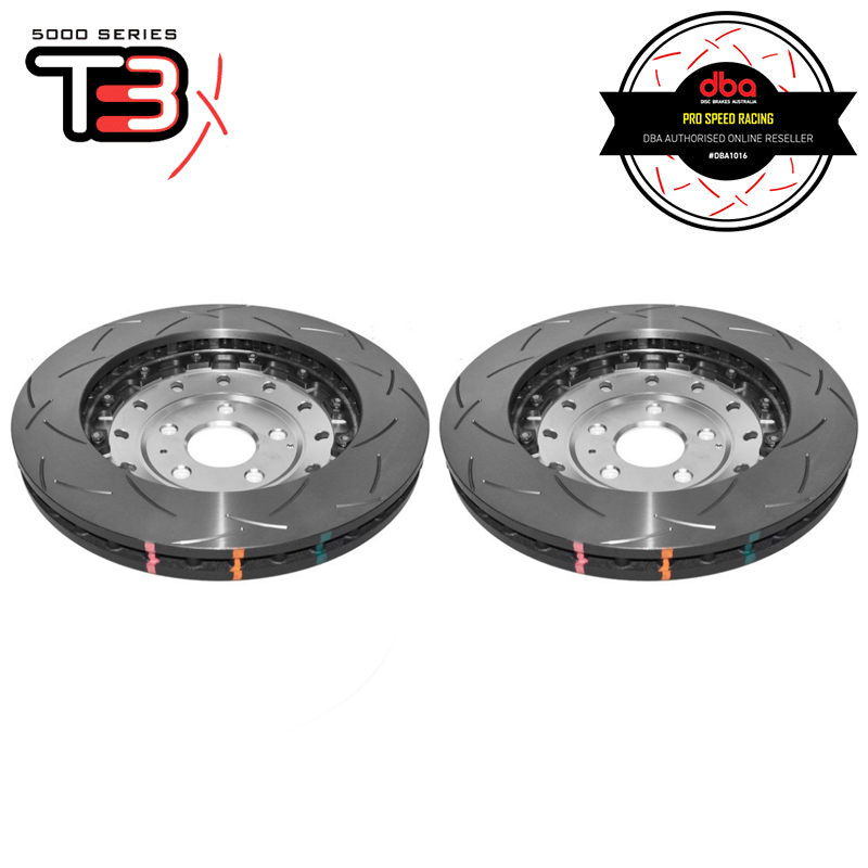 DBA XD 5000 Silver 2-Piece Slotted Rotors PAIR