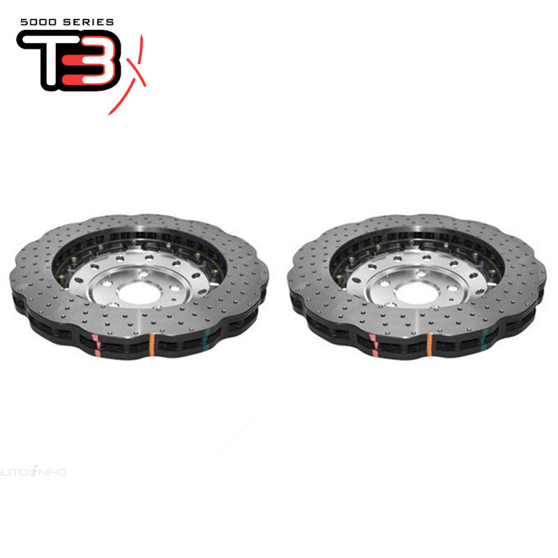 DBA Wave XD 5000 Silver 2-Piece Slotted Rotors PAIR