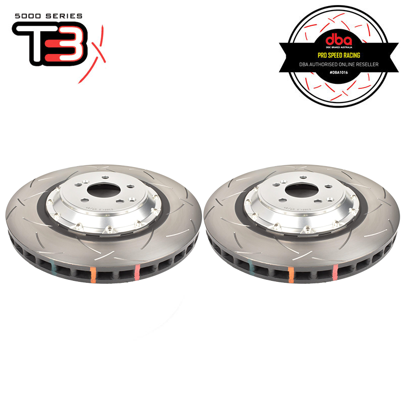 DBA T3 5000 Silver Series 2-Piece Slotted Front Rotor PAIR