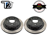 DBA T2 Series Slotted Rear Rotors PAIR - Nissan 350Z Touring (Non-Brembo) DBA574S | Pro Speed Racing