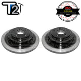 DBA T2 Street Series Slotted Rear Rotors PAIR - Subaru WRX 01-07/Liberty 04-09/Outback 04-09 DBA653S