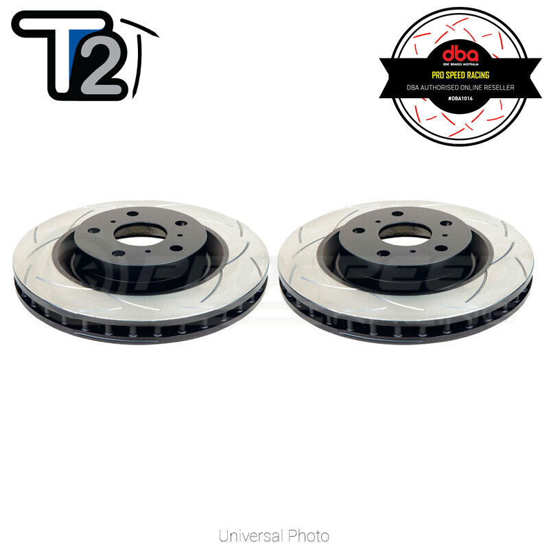 DBA T2 Street Series Slotted Rotors PAIR - Toyota Corolla 01-ON (Rear) DBA713S