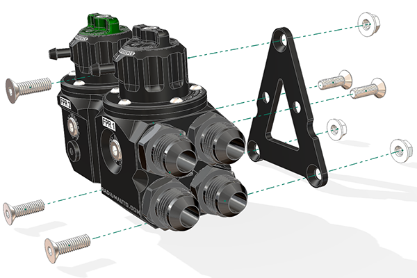 Radium DFPR Dual Fuel Pressure Regulator