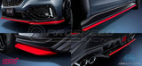 STI Genuine Cherry Blossom Rear Side Spoiler Skirts