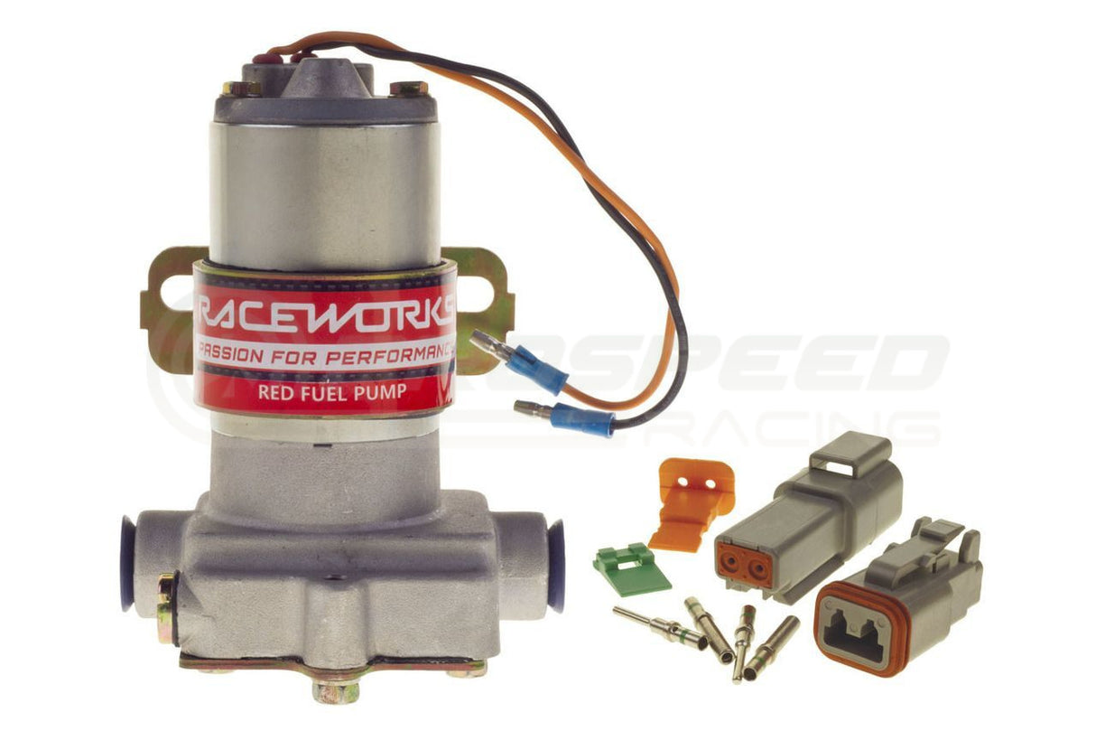 Raceworks Red Pump 367LPH Low Pressure Holley Style External Fuel Pump EFP-600 | Pro Speed Racing