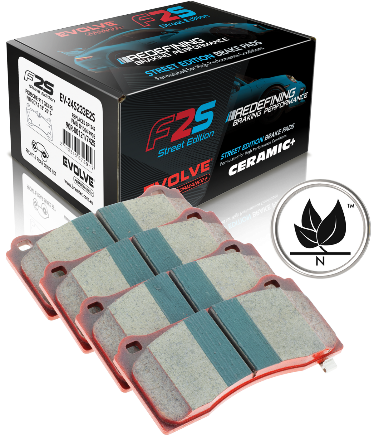Bremtec Evolve F2S Ceramic Performance Brake Pads