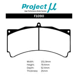 Project Mu H16-03 Motorsport Brake Pads - CR6420 Alcon CP3558D54 16mm Caliper